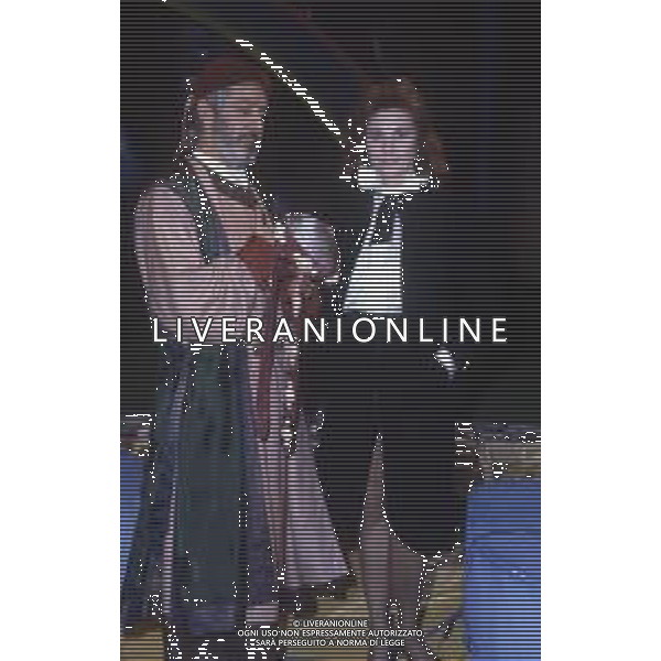 RETROSPETTIVA PAOLA PITAGORA PSEUDINIMO DI PAOLA GARGALONI ATTRICE E CANTANTE NELLA FOTO PAOLA PITAGORA CON SOSIA MARCO POLO AG ALDO LIVERANI SAS