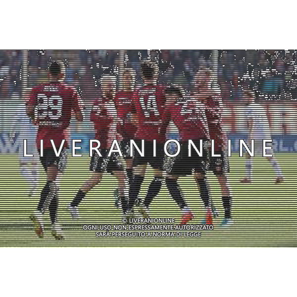 21.01.2023 REGGIO CALABRIA STADIO ORESTE GRANILLO. CAMPIONATO NAZIONALE SERIE B REGGINA VS TERNANA IN FOTO ESULTANZA REGGINA AL GOAL DI FABBIAN ©Pasquale Garreffa / AGENZIA ALDO LIVERANI SAS