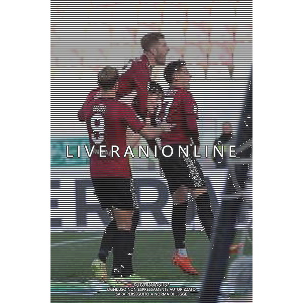 21.01.2023 REGGIO CALABRIA STADIO ORESTE GRANILLO. CAMPIONATO NAZIONALE SERIE B REGGINA VS TERNANA IN FOTO ESULTANZA REGGINA AL SECONDO GOAL DI FABBIAN ©Pasquale Garreffa / AGENZIA ALDO LIVERANI SAS