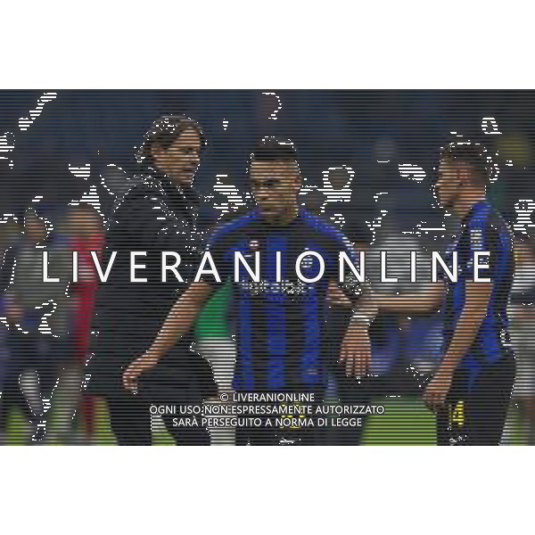 delusione inter - lautaro martinez e simone inzaghi a fine gara - INTER vs EMPOLI 19a giornata Campionato Calcio Serie A TIM 23-01-2023 ©GIAMPIETRI PAOLO/ AGENZIA ALDO LIVERANI SAS   