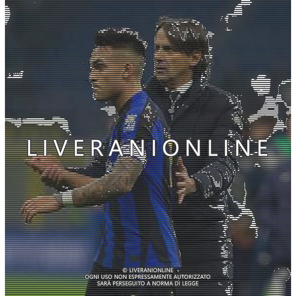 delusione inter - lautaro martinez e simone inzaghi a fine gara - INTER vs EMPOLI 19a giornata Campionato Calcio Serie A TIM 23-01-2023 ©GIAMPIETRI PAOLO/ AGENZIA ALDO LIVERANI SAS   