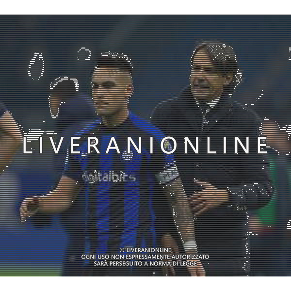 delusione inter - lautaro martinez e simone inzaghi a fine gara - INTER vs EMPOLI 19a giornata Campionato Calcio Serie A TIM 23-01-2023 ©GIAMPIETRI PAOLO/ AGENZIA ALDO LIVERANI SAS   