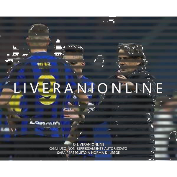 delusione inter - edin dzeko, lautaro martinez e simone inzaghi a fine gara - INTER vs EMPOLI 19a giornata Campionato Calcio Serie A TIM 23-01-2023 ©GIAMPIETRI PAOLO/ AGENZIA ALDO LIVERANI SAS   