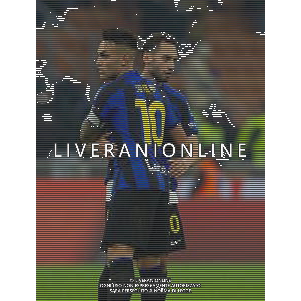 HAKAN CALHANOGLU E LAUTARO MARTINEZ A FINE GARA - INTER vs EMPOLI 19a giornata Campionato Calcio Serie A TIM 23-01-2023 ©GIAMPIETRI PAOLO/ AGENZIA ALDO LIVERANI SAS   