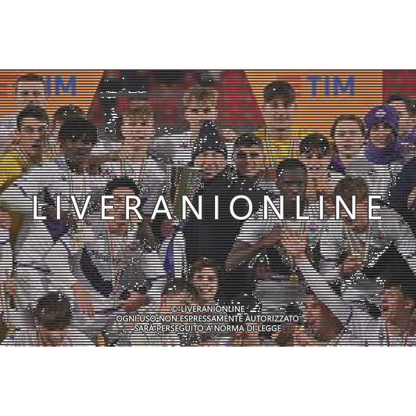 TVRG Rocco Commisso presidente Fiorentina festeggia con i giocatori Inter vs Fiorentina Monza 25-01-2023 U-Power Stadium Finale Supercoppa Primavera TIM foto Roberto Garavaglia/ag. Aldo Liverani sas / AGENZIA ALDO LIVERANI SAS   