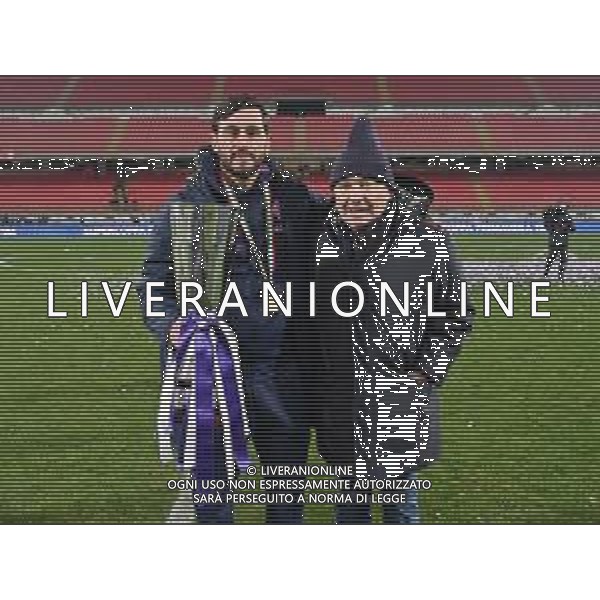 TVRG Alberto Aquilani allenatore Fiorentina SX e Rocco Commisso presidente Fiorentina DX Inter vs Fiorentina Monza 25-01-2023 U-Power Stadium Finale Supercoppa Primavera TIM foto Roberto Garavaglia/ag. Aldo Liverani sas