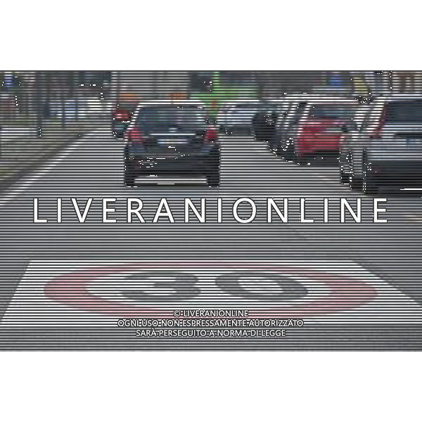 TVRG Zona 30 Milano Milano 26-01-2023 Zone della citta\' dove e\' presente il limite di velocita\' a 30 Km all\'ora, zona 30 foto Roberto Garavaglia/ag. Aldo Liverani sas / AGENZIA ALDO LIVERANI SAS   
