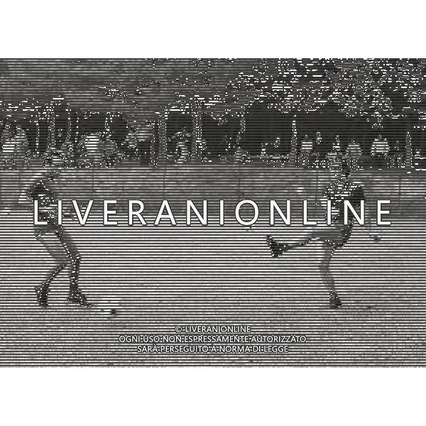 1979 MADONNA DI CAMPIGLIO ALLENAMENTO VERONA CALCIO RITIRO ESTIVO PRE CAMPIONATO NELLA FOTO ROBERTO BONINSEGNA E LUIGI CAPUZZO AG ALDO LIVERANI SAS