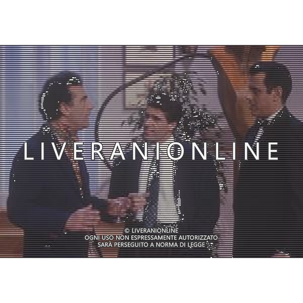 SERIE TELEVISIVA “ VICINI DI CASA“ 1991 NELLA FOTO GENE GNOCCHI CON ALBERICO EVANI E TEO TEOCOLI AG ALDO LIVERANI SAS