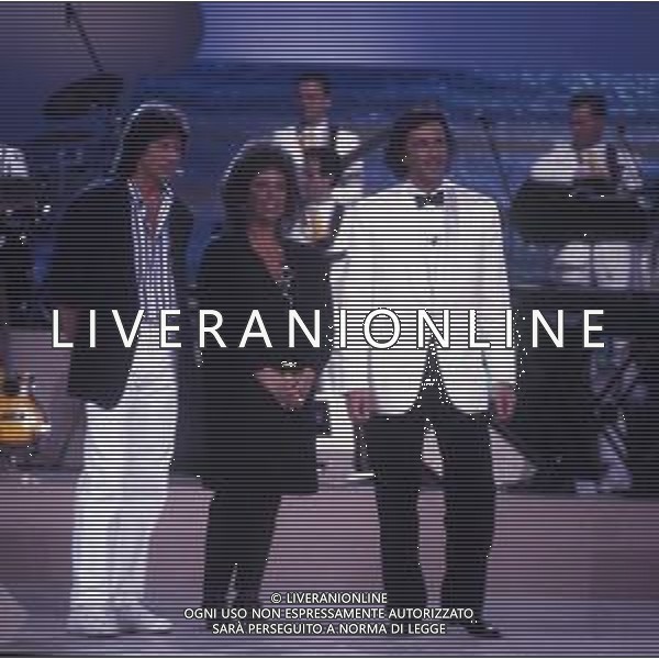 RETROSPETTIVA GENE GNOCCHI ATTORE E COMICO NELLA FOTO GENE GNOCCHI NELL\'ANNO 1991 NELLA TRASMISSIONE TELEVISIVA “SAPORE DI SALE“ AG ALDO LIVERANI SAS 