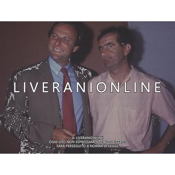 RETROSPETTIVA GENE GNOCCHI ATTORE E COMICO NELLA FOTO GENE GNOCCHI NELL\'ANNO 1990 ALLA PRESENTAZIONE DELLA TRASMISSIONE TELEVISIVA “IL GIOCO DEI NOVE“ AG ALDO LIVERANI SAS