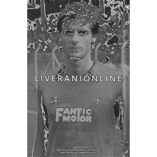 RETROSPETTIVA MARCO NICOLETTI CALCIATORE NELLA FOTO CON LA MAGLIA DEL COMO CALCIO NELL\'ANNO 1981-1982 AGENZIA ALDO LIVERANI SAS 