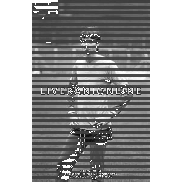 ALLENAMENTO DEL COMO CAMPIONATO CALCIO SERIE B 1979-1980 - RETROSPETTIVA NELLA FOTO MARCO NICOLETTI CALCIATORE AGENZIA ALDO LIVERANI SAS 