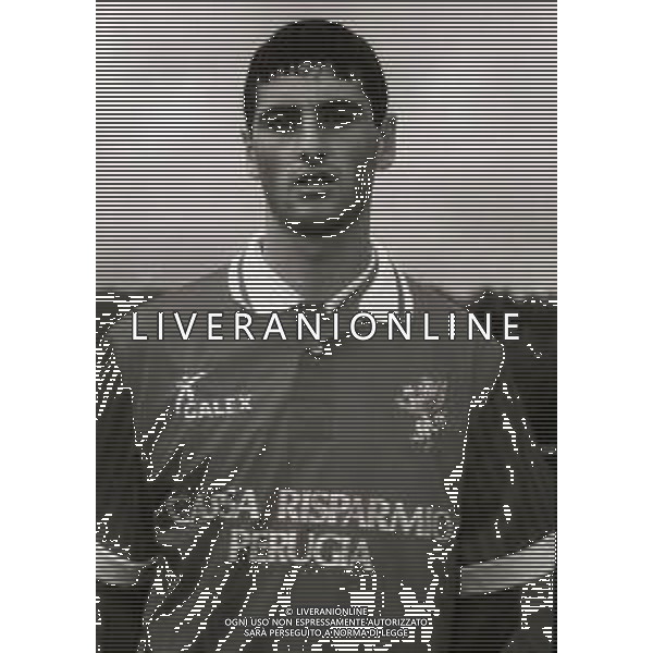 1995-1996 PERUGIA CALCIO PRIMI PIANI ROSA GIOCATORI NELLA FOTO ANDREA COTTINI AG ALDO LIVERANI SAS