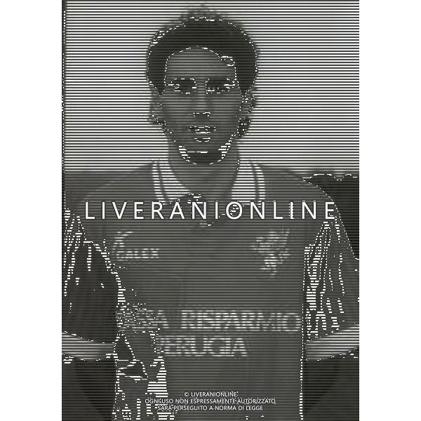 1995-1996 PERUGIA CALCIO PRIMI PIANI ROSA GIOCATORI NELLA FOTO CLAUDIO LOMBARDO AG ALDO LIVERANI SAS