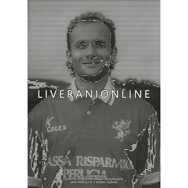 1995-1996 PERUGIA CALCIO PRIMI PIANI ROSA GIOCATORI NELLA FOTO LUCA EVANGELISTI AG ALDO LIVERANI SAS
