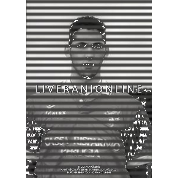 1995-1996 PERUGIA CALCIO PRIMI PIANI ROSA GIOCATORI NELLA FOTO MARCO MATERAZZI AG ALDO LIVERANI SAS