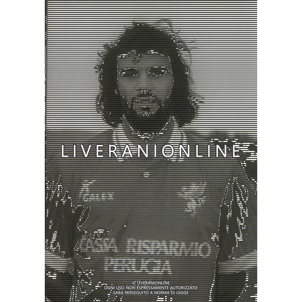 1995-1996 PERUGIA CALCIO PRIMI PIANI ROSA GIOCATORI NELLA FOTO MARCO NEGRI AG ALDO LIVERANI SAS