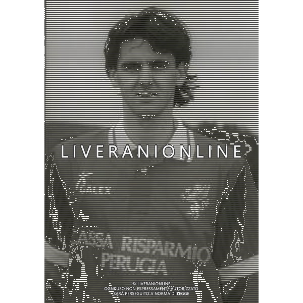 1995-1996 PERUGIA CALCIO PRIMI PIANI ROSA GIOCATORI NELLA FOTO MASSIMO BEGHETTO AG ALDO LIVERANI SAS