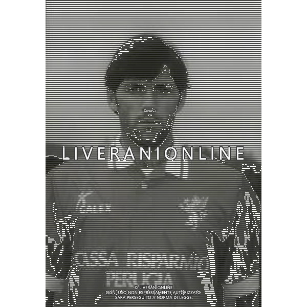 1995-1996 PERUGIA CALCIO PRIMI PIANI ROSA GIOCATORI NELLA FOTO PAOLO BALDIERI AG ALDO LIVERANI SAS