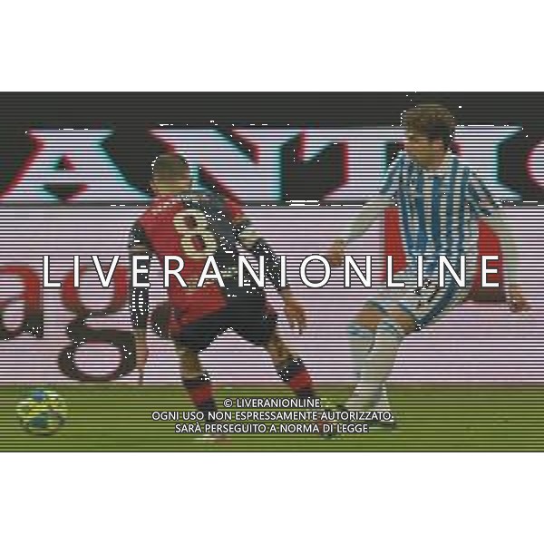 27-1-2023. Cagliari Calcio-S.P.A.L. Ferrara, 22° giornata serie BKT 2022/2023, stadio Unipol Domus Cagliari. Foto Salvatore Moi/Aldo Liverani s.a.s. Nella foto: Nahitan Nandez Cagliari, Raffaele Celia SPAL ©MOI SALVATORE / AGENZIA ALDO LIVERANI SAS 