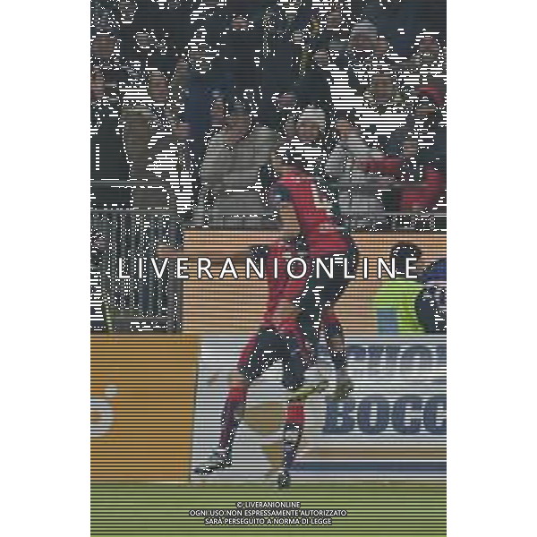 27-1-2023. Cagliari Calcio-S.P.A.L. Ferrara, 22° giornata serie BKT 2022/2023, stadio Unipol Domus Cagliari. Foto Salvatore Moi/Aldo Liverani s.a.s. Nella foto: Gol ed esultanta in casa, del Cagliari Calcio contro S.P.A.L. allo stadio Unipol Domuis di Cagliari. Segna: Giorgio Altare Cagliari ©MOI SALVATORE / AGENZIA ALDO LIVERANI SAS 