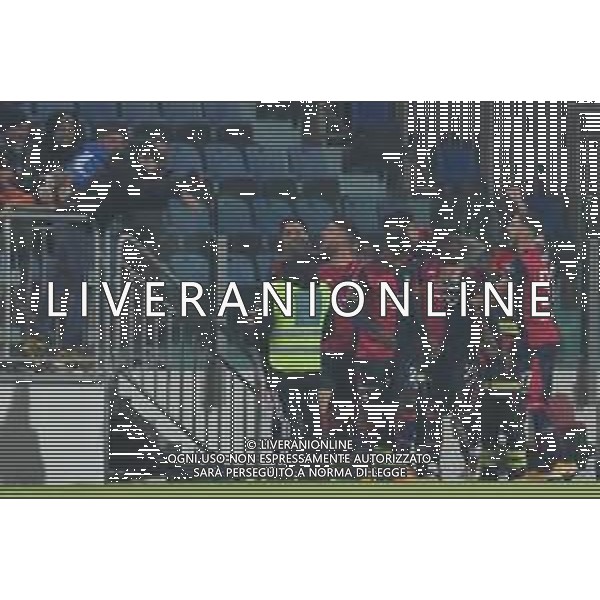 27-1-2023. Cagliari Calcio-S.P.A.L. Ferrara, 22° giornata serie BKT 2022/2023, stadio Unipol Domus Cagliari. Foto Salvatore Moi/Aldo Liverani s.a.s. Nella foto: Gol ed esultanta in casa, del Cagliari Calcio contro S.P.A.L. allo stadio Unipol Domuis di Cagliari. Segna: Giorgio Altare Cagliari ©MOI SALVATORE / AGENZIA ALDO LIVERANI SAS 