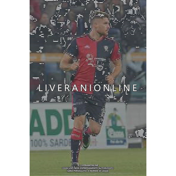 27-1-2023. Cagliari Calcio-S.P.A.L. Ferrara, 22° giornata serie BKT 2022/2023, stadio Unipol Domus Cagliari. Foto Salvatore Moi/Aldo Liverani s.a.s. Nella foto: Gol ed esultanta in casa, del Cagliari Calcio contro S.P.A.L. allo stadio Unipol Domuis di Cagliari. Segna: Giorgio Altare Cagliari ©MOI SALVATORE / AGENZIA ALDO LIVERANI SAS 