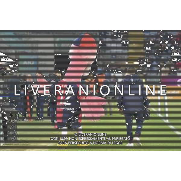 27-1-2023. Cagliari Calcio-S.P.A.L. Ferrara, 22° giornata serie BKT 2022/2023, stadio Unipol Domus Cagliari. Foto Salvatore Moi/Aldo Liverani s.a.s. Nella foto: Pulli, feniocottero mascotte Cagliari Calcio ©MOI SALVATORE / AGENZIA ALDO LIVERANI SAS 