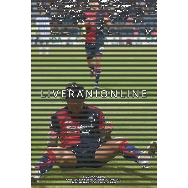 27-1-2023. Cagliari Calcio-S.P.A.L. Ferrara, 22° giornata serie BKT 2022/2023, stadio Unipol Domus Cagliari. Foto Salvatore Moi/Aldo Liverani s.a.s. Nella foto: Gol ed esultanta in casa, del Cagliari Calcio contro S.P.A.L. allo stadio Unipol Domuis di Cagliari. Segna: Gianluca Lapadula Cagliari ©MOI SALVATORE / AGENZIA ALDO LIVERANI SAS 