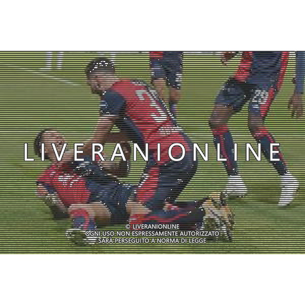 27-1-2023. Cagliari Calcio-S.P.A.L. Ferrara, 22° giornata serie BKT 2022/2023, stadio Unipol Domus Cagliari. Foto Salvatore Moi/Aldo Liverani s.a.s. Nella foto: Gol ed esultanta in casa, del Cagliari Calcio contro S.P.A.L. allo stadio Unipol Domuis di Cagliari. Segna: Gianluca Lapadula Cagliari ©MOI SALVATORE / AGENZIA ALDO LIVERANI SAS 