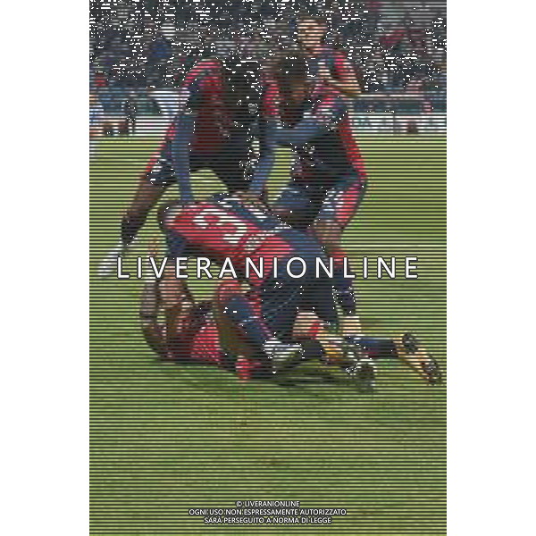 27-1-2023. Cagliari Calcio-S.P.A.L. Ferrara, 22° giornata serie BKT 2022/2023, stadio Unipol Domus Cagliari. Foto Salvatore Moi/Aldo Liverani s.a.s. Nella foto: Gol ed esultanta in casa, del Cagliari Calcio contro S.P.A.L. allo stadio Unipol Domuis di Cagliari. Segna: Gianluca Lapadula Cagliari ©MOI SALVATORE / AGENZIA ALDO LIVERANI SAS 