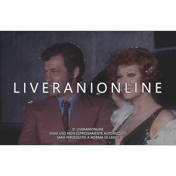 RETROSPETTIVA CLAUDIA CARDINALE ATTRICE NELLA FOTO CON JEAN PAUL BELMONDO AL FESTIVAL DI CANNES NELL\'ANNO 1972 ©Archivio Giovanni Liverani / AGENZIA ALDO LIVERANI SAS