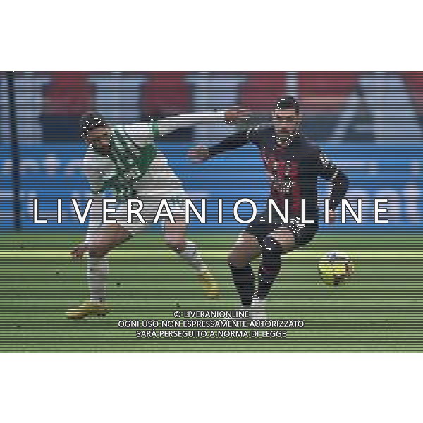 Domenico Berardi (Sassuolo) e Theo Hernandez (Milan) Milan vs Sassuolo Milano 29-01-2023 Stadio Giuseppe Meazza - San Siro Campionato Serie A TIM - 20a giornata foto Roberto Garavaglia/ag. Aldo Liverani sas/ AGENZIA ALDO LIVERANI SAS