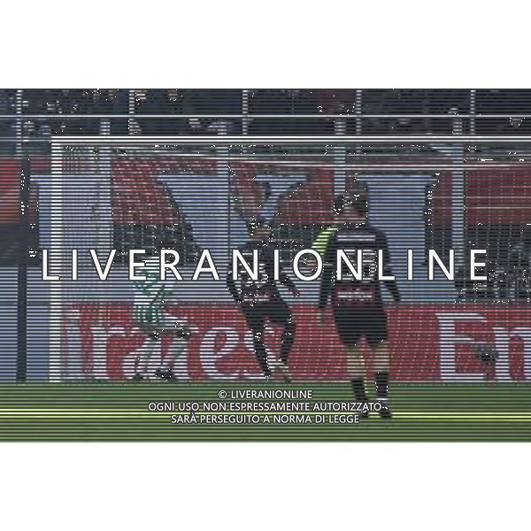 Gregoire Defrel (Sassuolo) segna il gol dell\'1 a 0 Milan vs Sassuolo Milano 29-01-2023 Stadio Giuseppe Meazza - San Siro Campionato Serie A TIM - 20a giornata foto Roberto Garavaglia/ag. Aldo Liverani sas/ AGENZIA ALDO LIVERANI SAS