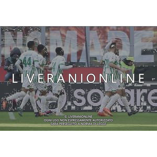 esultanza Sassuolo dopo il gol 1 a 0 Gregoire Defrel Milan vs Sassuolo Milano 29-01-2023 Stadio Giuseppe Meazza - San Siro Campionato Serie A TIM - 20a giornata foto Roberto Garavaglia/ag. Aldo Liverani sas/ AGENZIA ALDO LIVERANI SAS