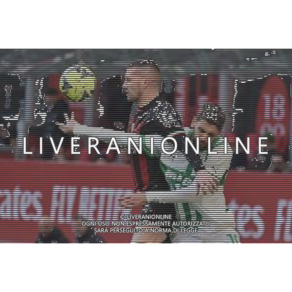 Ante Rebic (Milan) e Domenico Berardi (Sassuolo) Milan vs Sassuolo Milano 29-01-2023 Stadio Giuseppe Meazza - San Siro Campionato Serie A TIM - 20a giornata foto Roberto Garavaglia/ag. Aldo Liverani sas/ AGENZIA ALDO LIVERANI SAS