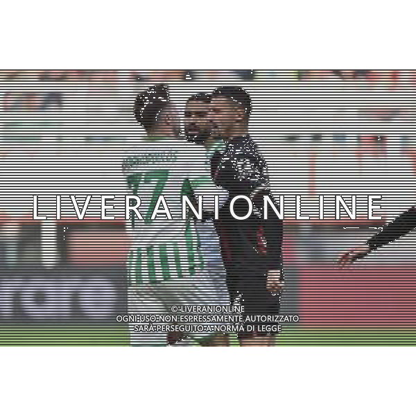 tensione tra Georgios Kyriakopoulos (Sassuolo) e Rade Krunic (Milan) Milan vs Sassuolo Milano 29-01-2023 Stadio Giuseppe Meazza - San Siro Campionato Serie A TIM - 20a giornata foto Roberto Garavaglia/ag. Aldo Liverani sas/ AGENZIA ALDO LIVERANI SAS