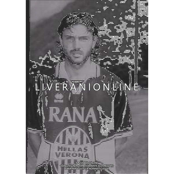 1995-1996 PRIMI PIANI ROSA GIOCATORI VERONA CALCIO NELLA FOTO NICOLA MARANGON AG ALDO LIVERANI SAS