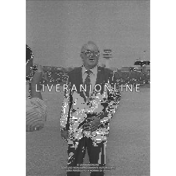 RETROSPETTIVA FEDERICO FELLINI REGISTA NELLA FOTO FEDERICO FELLINI A VENEZIA NELL\'ANNO 1983 AG ALDO LIVERANI SAS 