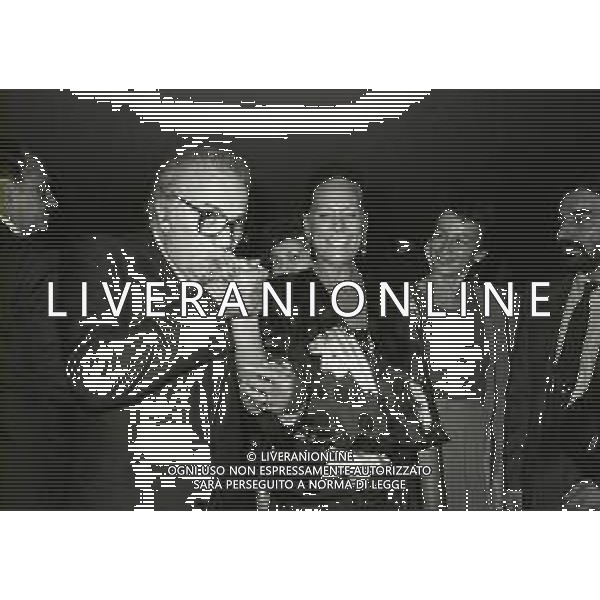 RETROSPETTIVA FEDERICO FELLINI REGISTA NELLA FOTO FEDERICO FELLINI A VENEZIA NELL\'ANNO 1983 AG ALDO LIVERANI SAS 