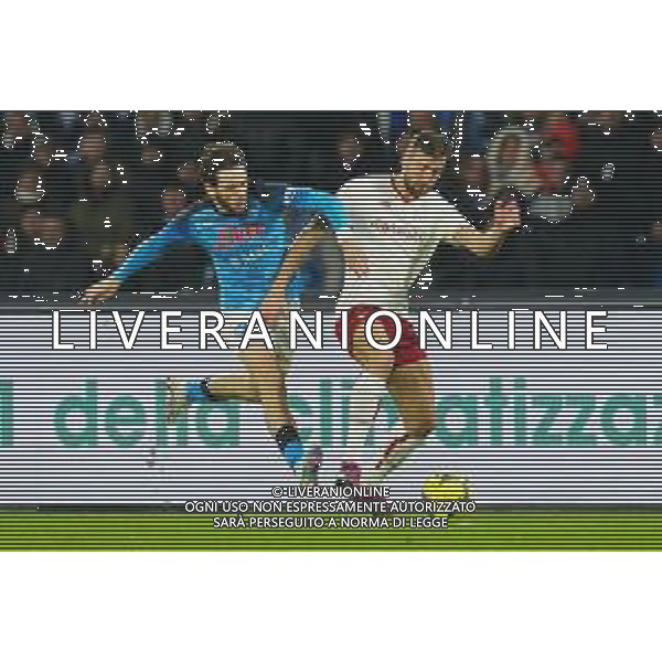NAPOLI vs ROMA Campionato Calcio Serie A TIM - 20a Giornata 29-01-2023 NELLA FOTO Bryan Cristante, Khvicha Kvaratskhelia ©MOSCA / AGENZIA ALDO LIVERANI SAS