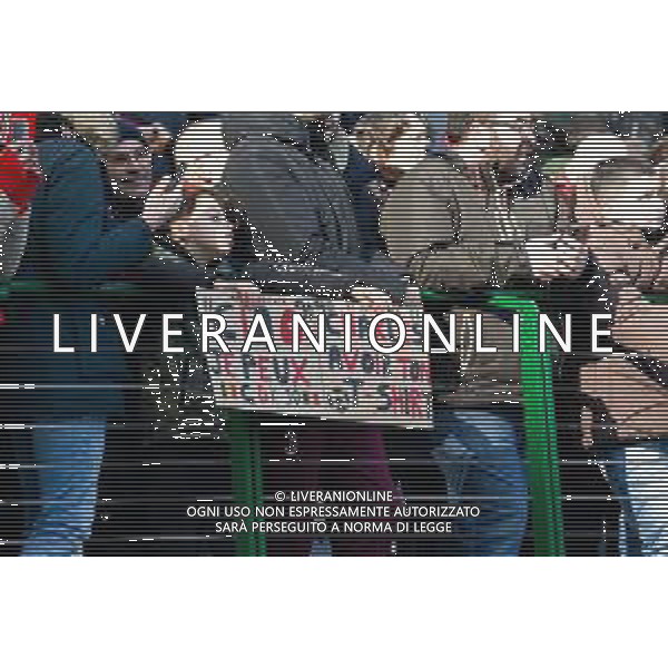 striscione piccoli tifosi milan - MILAN vs SASSUOLO Campionato calcio Serie A TIM 29-01-2023 ©GIAMPIETRI PAOLO/ AGENZIA ALDO LIVERANI SAS