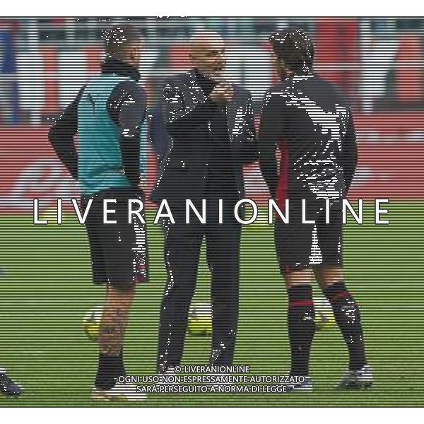 stefano pioli con sandro tonali nel prepartita da indicazioni ai suoi giocatori - MILAN vs SASSUOLO Campionato calcio Serie A TIM 29-01-2023 ©GIAMPIETRI PAOLO/ AGENZIA ALDO LIVERANI SAS