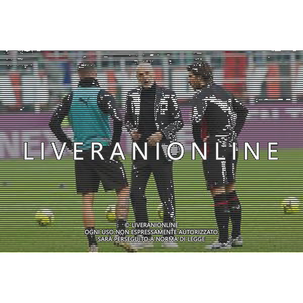 stefano pioli con sandro tonali nel prepartita da indicazioni ai suoi giocatori - MILAN vs SASSUOLO Campionato calcio Serie A TIM 29-01-2023 ©GIAMPIETRI PAOLO/ AGENZIA ALDO LIVERANI SAS