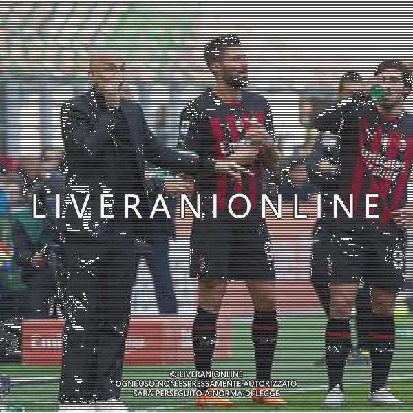 stefano pioli con olivier giroud e sandro tonali - MILAN vs SASSUOLO Campionato calcio Serie A TIM 29-01-2023 ©GIAMPIETRI PAOLO/ AGENZIA ALDO LIVERANI SAS