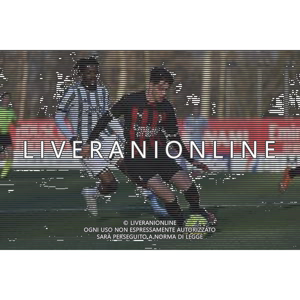TVRG Samuel Mbangula Tshifunda (Juventus) e Andrea Bozzolan (Milan) Milan vs Juventus Milano 30-01-2023 Centro sportivo Peppino Vismara - Puma House of Football Campionato Primavera 1 TIM - 16a giornata foto Roberto Garavaglia/ag. Aldo Liverani sas / AGENZIA ALDO LIVERANI SAS