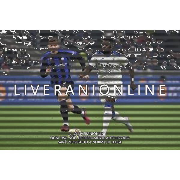 Robin Gosens (Inter)e Jeremie Boga (Atalanta) Inter vs Atalanta Milano 31-01-2023 Stadio Giuseppe Meazza San Siro Coppa Italia Frecciarossa - quarti di finale foto Roberto Garavaglia/ag. Aldo Liverani sas / AGENZIA ALDO LIVERANI SAS