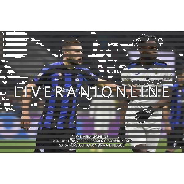 Stefan de Vrij (Inter) e Duvan Zapata (Atalanta) Inter vs Atalanta Milano 31-01-2023 Stadio Giuseppe Meazza San Siro Coppa Italia Frecciarossa - quarti di finale foto Roberto Garavaglia/ag. Aldo Liverani sas / AGENZIA ALDO LIVERANI SAS