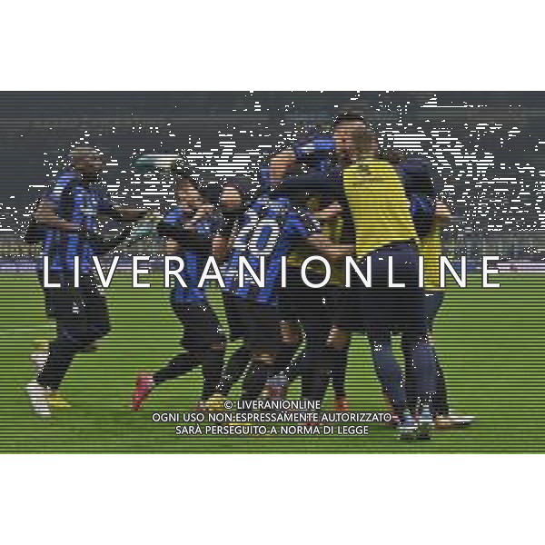 esultanza Inter dopo il gol dell\'1 a 0 Matteo Darmian Inter vs Atalanta Milano 31-01-2023 Stadio Giuseppe Meazza San Siro Coppa Italia Frecciarossa - quarti di finale foto Roberto Garavaglia/ag. Aldo Liverani sas / AGENZIA ALDO LIVERANI SAS